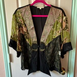 Y2K VTG Spenser Alexis Kimono Patchwork Top Size Medium